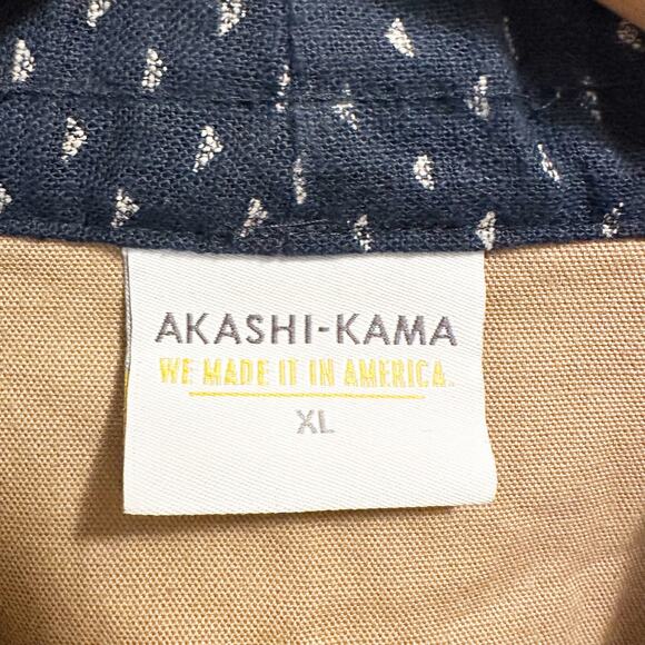 Akashi-Kama Noragi Unisex Jacket in Yama Indigo 100% Cotton Navy size XL - Picture 6 of 9